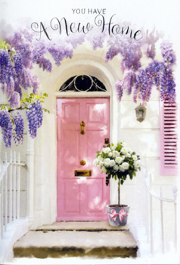 At first glance, this Harrow Weald doorstep conveys the quiet joy of a fresh beginning, using only colour, texture, and flowers. A pink door, painted in a soft, dusty shade, acts as the warm heart of the composition, its tone flattering against the clean, whitewashed walls that surround it. Next to the door, a powdery pastel shutter rests partly open, allowing the light to skim across its slats and creating subtle shadows. Overhead, an abundant cascade of wisteria frames the doorway, its flower clusters tumbling in varied shades of lavender, lilac, and soft violet, like a living curtain that sways gently in the breeze. Just in front of the threshold, a grey metal bucket sits squarely on the step, repurposed as a romantic floral container. It is filled to overflowing with creamy white roses and slightly ivory blooms, each flower open and full, their petals catching the light with a velvety softness. Feathery green foliage is woven between the roses, adding depth and contrast, while a pale blush ribbon tied neatly around the bucket's base completes the look with a delicate touch. The light feels gentle and natural, perhaps early evening on a quiet Harrow Weald side street, casting dappled patterns onto the wall from the hanging wisteria. The atmosphere suggests anticipation: maybe the flowers have just been delivered to celebrate a first night in a new home, to mark the completion of a renovation, or to surprise someone returning from a long day. Everything about the scene - from the pastel palette to the lush blooms - whispers welcome, comfort, and hope for the memories that will soon fill the rooms beyond that pink door.